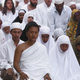 Christ (uppermost left) joins fellow Muslims in prayer.